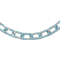 Blue Stoneset Bracelet Links