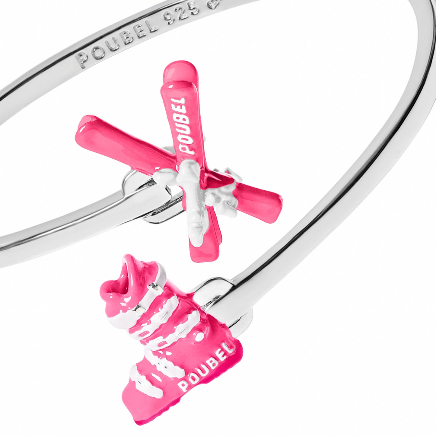 Pink Skis & Pink Ski Boot Bangle