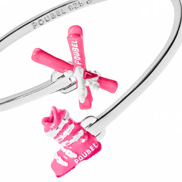 Pink Skis & Pink Ski Boot Bangle