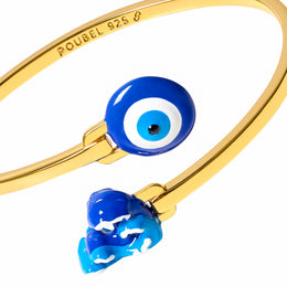 Evil Eye & La Mer Bangle (Gold)