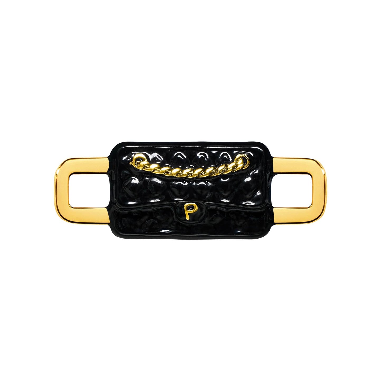 Quilted Bag Charm (Gold)