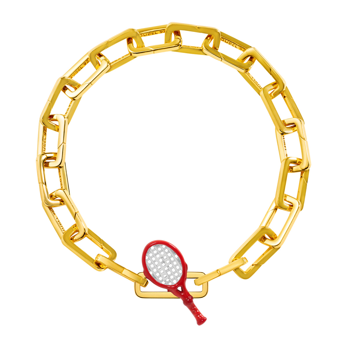 Tennis Racket Charm (Gold)