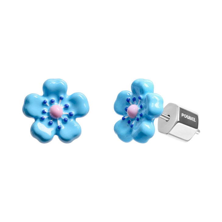 Fleur Bleue Studs