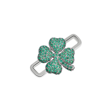 Clover Stoneset Charm