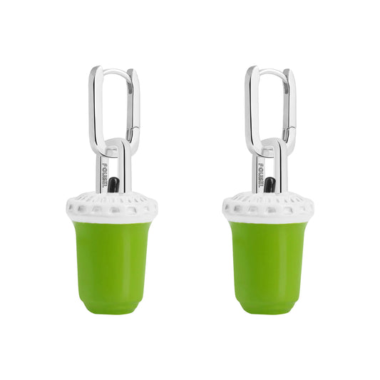 Iced Matcha Pendant Earrings