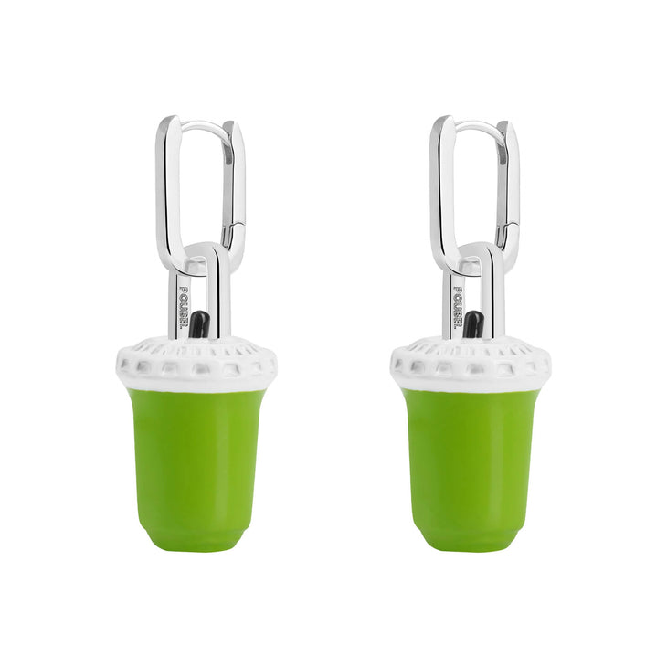 Iced Matcha Pendant Earrings