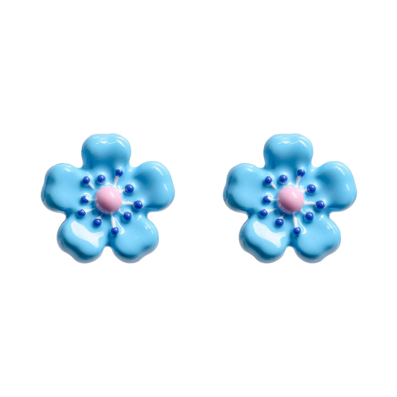 Fleur Bleue Studs