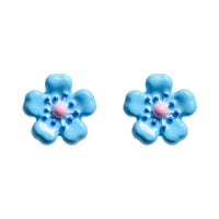 Fleur Bleue Stud Earrings