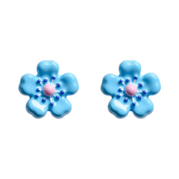 Fleur Bleue Stud Earrings