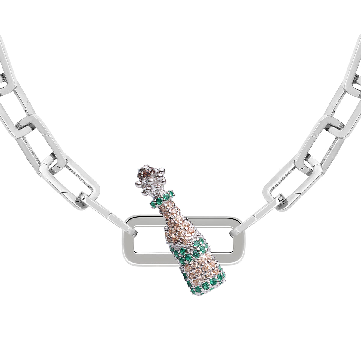 Champagne Stoneset Charm