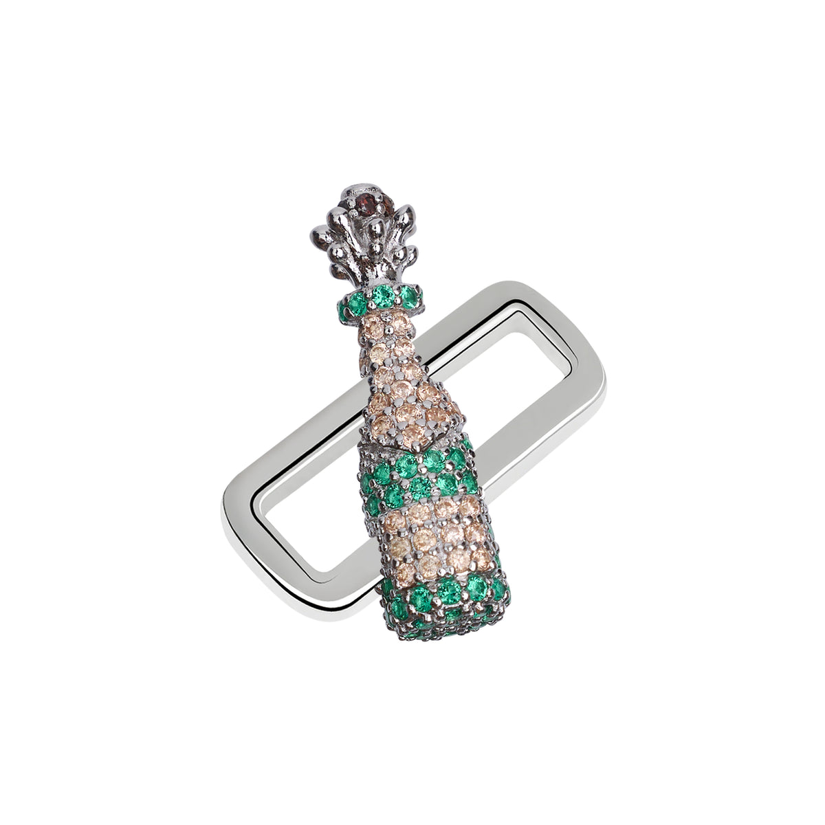 Champagne Stoneset Charm