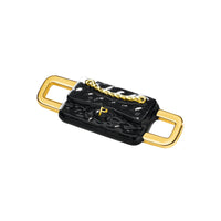 Quilted Bag Charm (Gold)