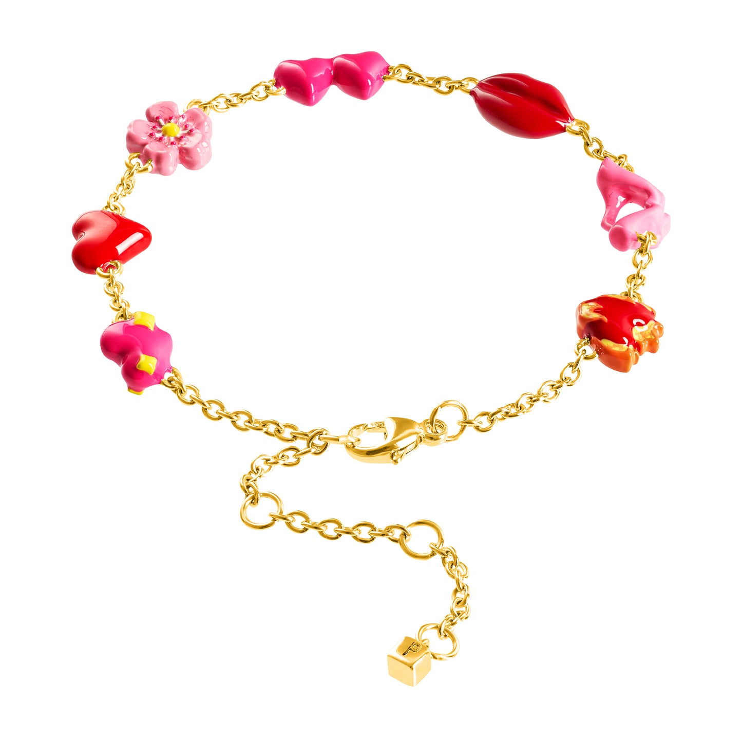 L'Amour Mini Charm Bracelet (Gold)