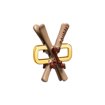 Beige Skis Charm (Gold)