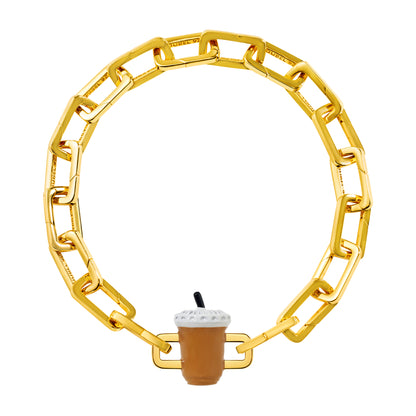 Iced Coffee Charm (Gold)