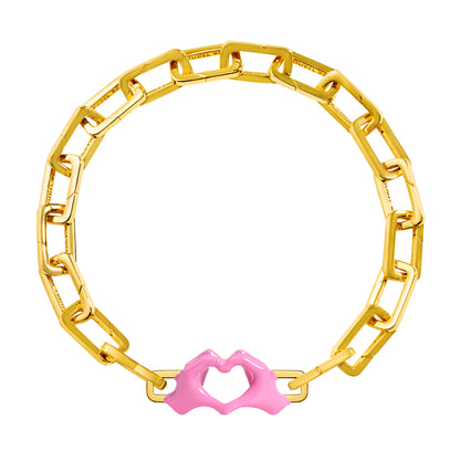 Heart Hands Charm (Gold)