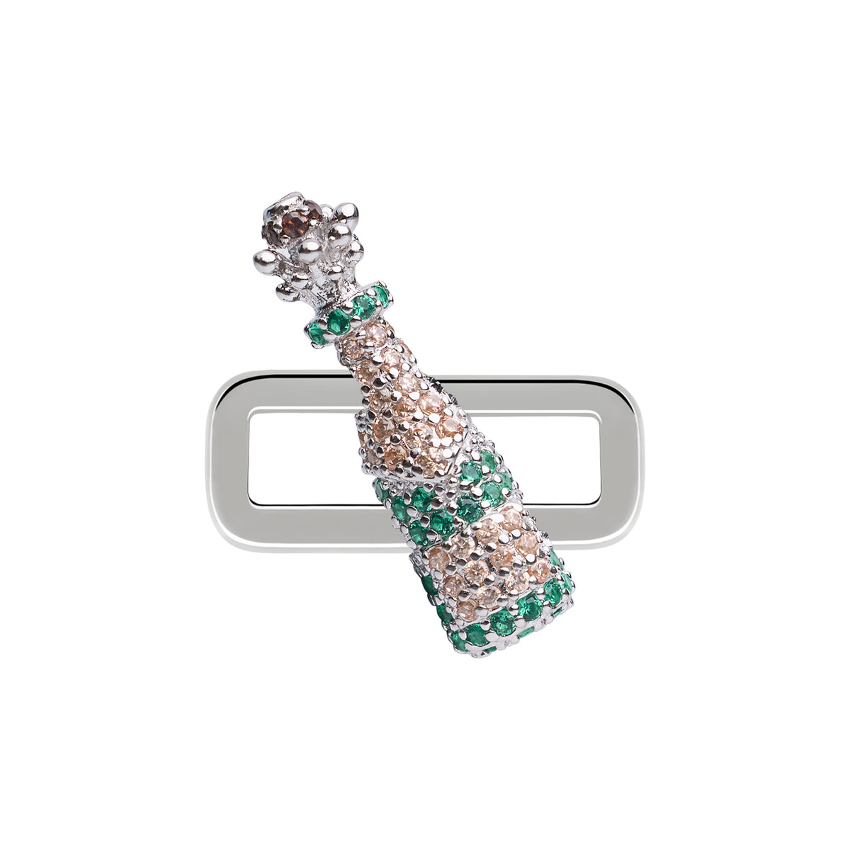 Champagne Stoneset Charm
