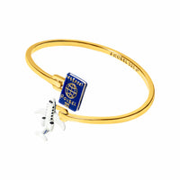 Passport & Jet Bangle (Gold)
